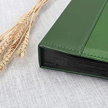 Artmag Photo Album 4x6 300 Photos, Extra Large Capacity Leather Cover Wedding Family Photo Albums Holds 300 Horizontal 4x6 Photos(Dark Green)