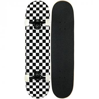 KPC Pro Skateboard Complete, Black and White Checker