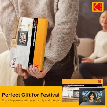 KODAK Digital Picture Frame, 32G 7 Inch WiFi Digital Photo Frame 1024x600 HD IPS Touch Screen, Auto-Rotate, Share Photos and Videos for Anywhere Anytime, for Friends and Family