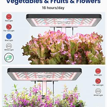 iDOO Hydroponics Growing System Kit 12Pods, Gifts for Mom Women, Herb Garden Indoor with LED Grow Light, House Warming Gifts New Home, Built-in Fan, Auto-Timer, Adjustable Height Up to 11.3" for Home