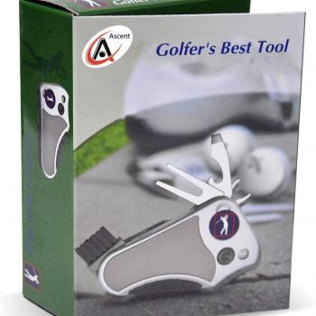 Golfer's Best Tool Golf Multitool All-IN-ONE - Stroke Counter, Divot Repair Tool, Brush, Ball Marker, Cleat Tightener, Club Groove Cleaner, Best Golf Gift Idea For Men Women, Souvenir, Present