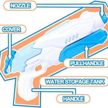 4 Pack Water Guns for Kids Ages 4-8-12 Water Squirt Guns 300cc Blasters Bulk Soaker Summer Swimming Pool Beach Powerful Water Pistol Fighting Family Toys Outdoor Game Ideas Gift for Boys Girls Adults