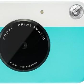 Kodak Printomatic Instant Camera (Blue) Basic Bundle + Zink Paper (20 Sheets) + Deluxe Case