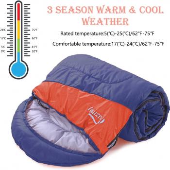 Camping Sleeping Bag 3 Seasons Lightweight &Waterproof with Compression Sack Camping Sleeping Bag Indoor & Outdoor for Adults & Kids