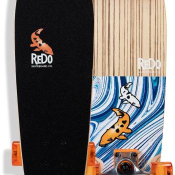 ReDo Skateboard Co. ReDo Skateboard 26" x 7.25" Mini Branson Koi Cruiser Complete Skateboard for Boys Girls Kids Teens