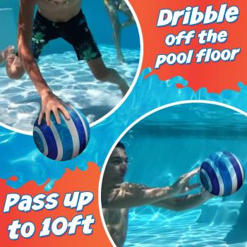 The Ultimate Pool Ball - You Fill This Ball with Water to Play Underwater Games - Dribble Off The Pool Bottom & Pass Under Water for Endless Summer Fun with Friends & Family - Ultra-Durable & Bright