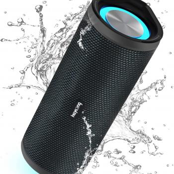 HEYSONG Portable Bluetooth Speaker, Wireless Outdoor Speakers, IPX7 Waterproof, 40H Playtime, TF Card, Loud Stereo Sound for Beach, Boat, Pool, Camping, Bike, Shower, Gifts for Men