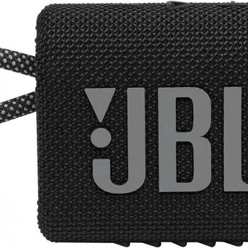 JBL Go 3: Portable Speaker with Bluetooth, Built-in Battery, Waterproof and Dustproof Feature - Black