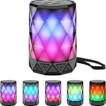 LFS Portable Bluetooth Speakers, Night Light Waterproof, Lightweight Portable Speakers for Travel, Pool, Beach, Biking, Kayak, Gifts for Kids, Women