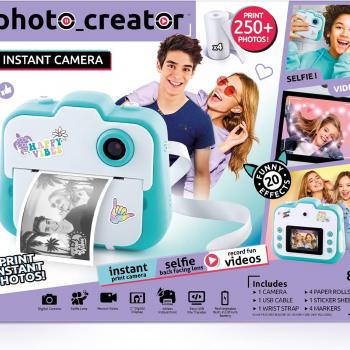 Canal Toys Photo Creator Instant Print Camera – Photo, Selfie and Video – Thermal Paper for 250 Photos – LCD Screen. 8+, Blue