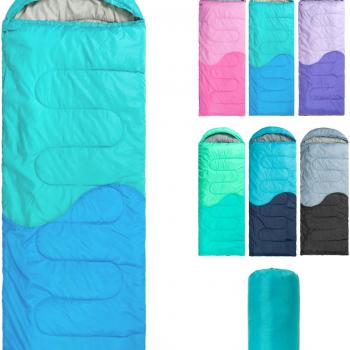 Sleeping Bag - 3 Seasons for Adults Kids Boys Girls Camping Hiking - Warm Cold Weather Lightweight Portable with Compression Bag for Backpacking in Spring, Summer, Fall and Winter