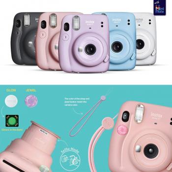 Fujifilm Instax Mini 11 Instant Camera Sky Blue + Minimate Custom Case + Fuji Instax Film 20 Sheets Twin Pack