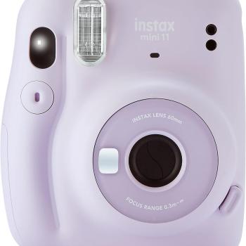 Fujifilm Instax Mini 11 Instant Camera with Case, 60 Fuji Films, Decoration Stickers, Frames, Photo Album and More Accessory kit (Charcoal Grey)… (Lilac Purple)