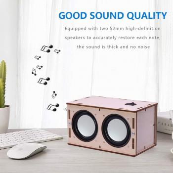 DIY Bluetooth Speaker Box Kit Electronic Sound Amplifier - Build Your Own Portable Wood Case Bluetooth Speaker Sound - Science Experiment and STEM Learning for Kids, Teens and Adults