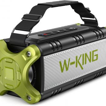 W-KING Bluetooth Speaker, 90W Peak 50W RMS Portable Speakers Bluetooth Wireless Loud, IPX6 Waterproof Outdoor Large Bluetooth Speaker Subwoofer/Bass Boost/DSP/40H Playtime/Stereo Pairing/Power Bank/TF