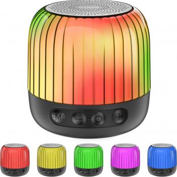 Night Light Bluetooth Speaker, Multicolor Changing Bedside Lamp, LED Table Lamp, Built-in Mic, Support TF Card, MP3 Player, Best Gifts for Girls Boys Teens Women Men Friends Christmas