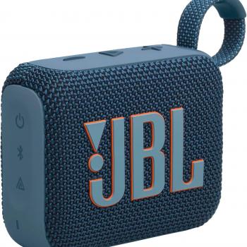 JBL Go 4 - Ultra-Portable, Waterproof and Dustproof Bluetooth Speaker, Big Pro Sound with punchy bass, 7-Hour Built-in Battery, Made in part with recycled materials (Blue)