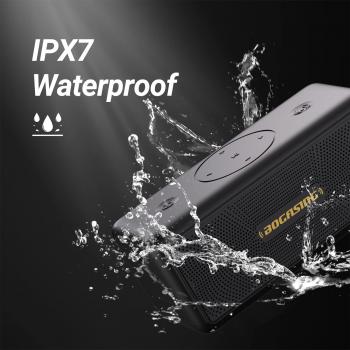 BOGASING Bluetooth Speakers, M5 Portable Wireless Speaker with 40W Loud Stereo Sound & Punchy Bass, 30H Playtime, IPX7 Waterproof, Bluetooth 5.3, EQ, TWS, TF-Card, AUX, USB, for Outdoor Home Shower