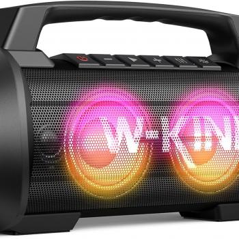 W-KING Portable Speaker, 120W Peak 70W RMS Bluetooth Speaker Wireless Loud IPX6 Waterproof Bluetooth Speakers with Subwoofer/Bass Boost/Hi-Fi Stereo/42H/Powerbank/MIC in, Party Large Outdoor Boombox