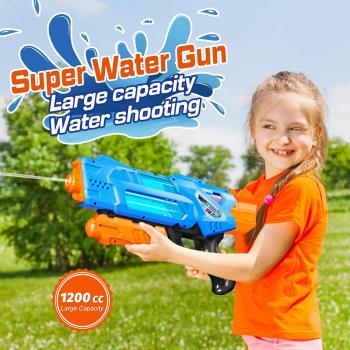 Super Water Guns for Kids Adults - 2 Pack Super Water Blaster Soaker Squirt Water Toy Guns 1200cc with Excellent Range - Gift Toys for Summer Outdoor Swimming Pool Water Fighting Play (Blue Green)