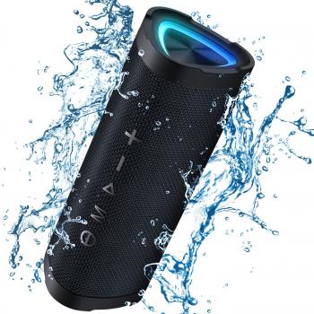 Vanzon Bluetooth Speakers V40 Portable Wireless Speaker V5.0 with 24W Loud Stereo Sound, TWS, 24H Playtime & IPX7 Waterproof, Suitable for Travel, Home and Outdoors-Black