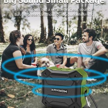 Portable Bluetooth Speaker Waterproof，IPX7 Shower Speaker with Deep Bass,Loud Sound,12 Hours Playtime TWS Small Speaker for Bicycle Hiking Outdoor Camping