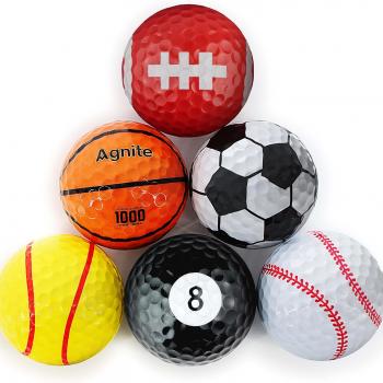 Funny Golf Balls, 6-Pack Colored Golf Balls - Fun Golf Gifts for All Golfers, Novelty Golf Balls for Kids & Dads, Cool Golf Accessories for Men Gift