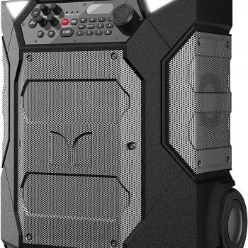 Monster Rockin’ Roller 270 Indoor/Outdoor Portable Bluetooth Speaker | Up to 200W of 270 Degree Sound & Up to 100 Hours of Playtime