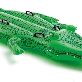 INTEX Giant Gator Inflatable Pool Float: Animal Pool Toy For Kids – 2 Heavy-Duty Handles – 176lb Weight Capacity – 80" x 45" – For Ages 3+