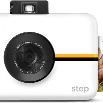 Kodak Step Camera Instant Camera with 10MP Image Sensor, ZINK Zero Ink Technology, Classic Viewfinder, Selfie Mode, Auto Timer, Built-in Flash & 6 Picture Modes | White.