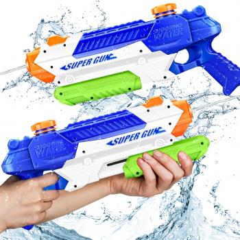 Water Guns for Kids Adults - 2 Pack Squirt Guns for Kids, 400CC with Long Range - Ideas Gift Toys for Summer Swimming Pool Beach Outdoor Water Fighting Toy for Boys Girls