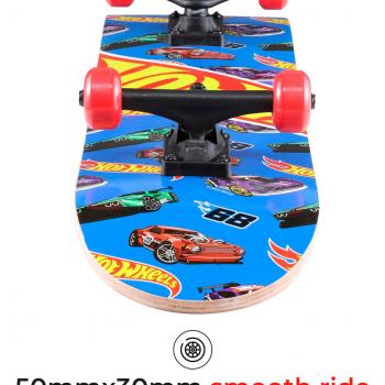 Hot Wheels 31 inch Skateboard, 9-ply Maple Desk Skate Board for Cruising, Carving, Tricks and Downhill