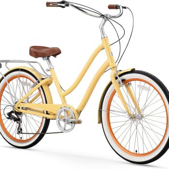 sixthreezero EVRYjourney Women's Beach Cruiser Bike, Step Through Hybrid Bicycle, 24 or 26 Inch Wheels, Multiple Speed Options and Colors