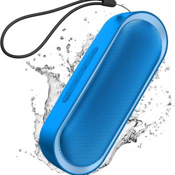 LENRUE Bluetooth Speakers, Waterproof Portable Speakers with TWS, 24 Playtime, Stereo Sound, Wireless for Home Shower Pool Beach Outdoor (Blue)