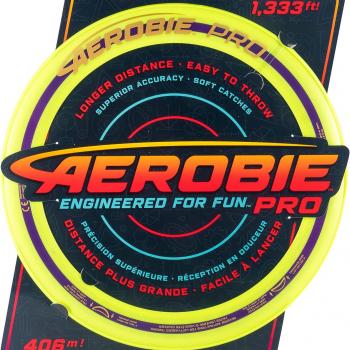 Aerobie Pro Ring Outdoor Flying Disc, 14 inches, Yellow