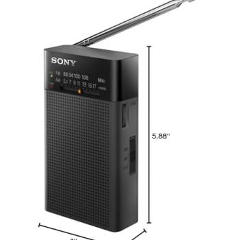 Sony ICF-P27 Portable Radio with Speaker and AM/FM Tuner