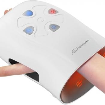 Snailax Hand Massager with Heat, Compression, Vibration, Cordless Hand Massager for Arthristis, Carpal Tunnel, Finger Numbness, Circulation, Wrist, Palm, Finger Pain, Gifts