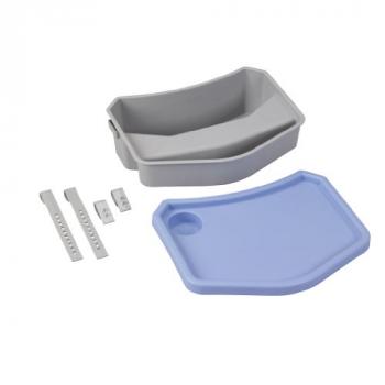 Drive Medical RTL10131 E-Z Walker Caddy with Tray, Gray/Blue