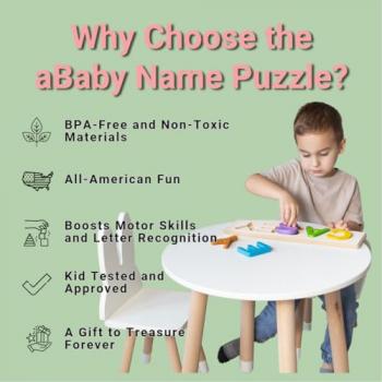 Personalized Name Puzzle for Toddlers 1-3 - Custom Name Puzzle for Kids Personalized for First Birthday Gift. Customized Wooden Name Puzzle. Makes A Great Personalized Baby Gift for Girls and Boys