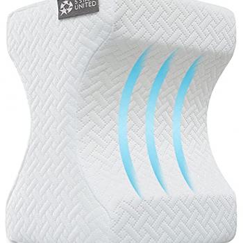 5 STARS UNITED Knee Pillow for Side Sleepers - Memory Foam Leg Pillow for Side Sleeping - Between Legs Pillow for Hip and Lower Back Pain - Sciatica Pain Relief