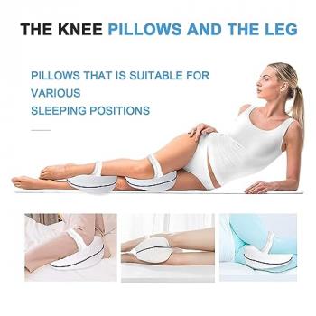 Vertdens Leg Pillow, Additional Give Away Value $10 Spare Pillowcase, Knee Pillow for Side Sleepers, Leg Pillows for Sleeping,Knee Cushion for Sleeping,Suitable for Relieving Leg, Back, Knee Pain…