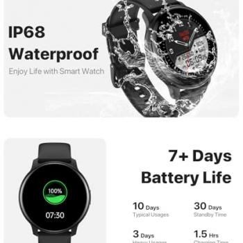 Smart Watch for Men Women Answer/Make Calls/Quick Reply, Samsung Android iPhone Compatible Fitness Tracker with 100+ Sport Modes, Heart Rate Blood Oxygen Sleep Monitor IP68 Waterproof Smartwatch