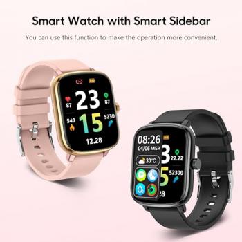 KALINCO Smart Watch for Women, 1.69" Fitness Tracker with Heart Rate, Blood Pressure, Blood Oxygen Tracking, Smartwatch with 100+ Sports Modes, Step Counter Compatible with Android iOS