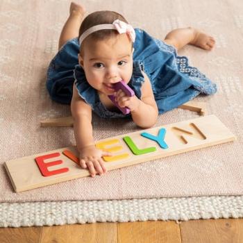 Fat Brain Toys Wooden Personalized Name Puzzle - Flat Rate up to 9 Letters