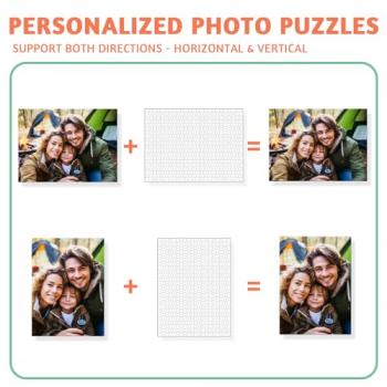 UM UPMALL Custom Puzzle Personalized Puzzles 35/70/120/200/300/500/1000 Pieces from Photos, Customized Picture Puzzle for Adult Teens Kids Family, Birthday, Wedding, Graduation, Gift