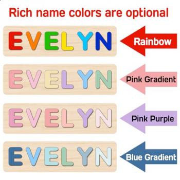 Name Puzzle for Kids Personalized, Baby Easter Gifts, Montessori Learning Toys for Baby Boy & Girl 1-3 Year Old, Personalized Baby Gifts, 1-3st Birthday Gifts for Girls Boys