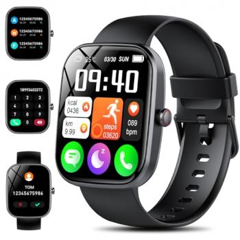 Smart Watch for Men/Women with Call/Text Reminder, Smartwatch 1.91" Touch Screen, Fitness Watch 113+ Sport Mode, Fitness Tracker Heart Rate/Sleep/Spo2/Steps Monitor, Activity Tracker for Android iOS