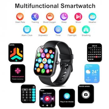 Smart Watch for Men/Women with Call/Text Reminder, Smartwatch 1.91" Touch Screen, Fitness Watch 113+ Sport Mode, Fitness Tracker Heart Rate/Sleep/Spo2/Steps Monitor, Activity Tracker for Android iOS