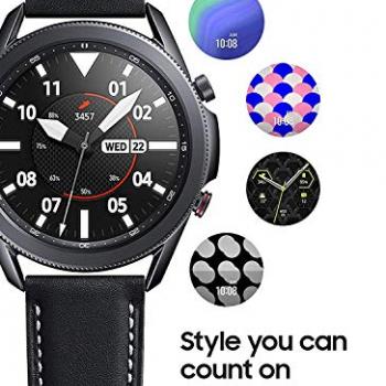 Samsung Galaxy Watch 3 (45mm, GPS, Bluetooth) Smart Watch with Advanced Health Monitoring, Fitness Tracking, and Long Lasting Battery - Mystic Black (Renewed)