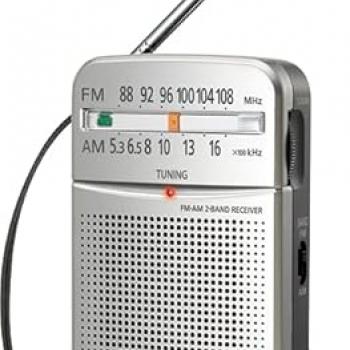 Panasonic RF-P50d Pocket AM/FM Radio Silver RF-P50D